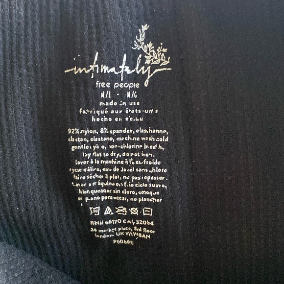 NWOT Black Free People Come Around Cami Sz M/L - Picture 6 of 7